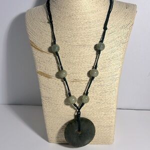 Necklace Vintage with green stones